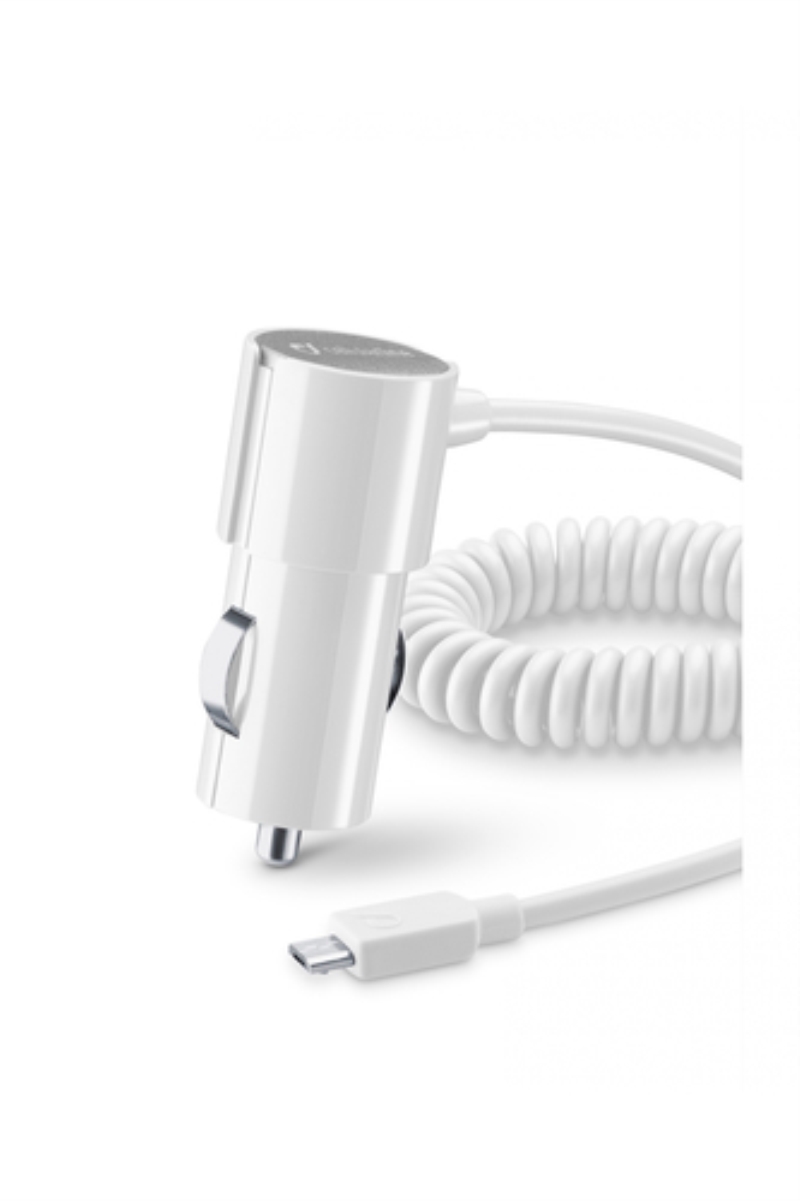 CELLULARLINE Caricabatterie da auto micro USB 1 A Cellular Line bianco